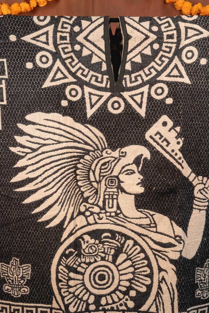 Aztec Super Warm Poncho - Tradicion Mexicana