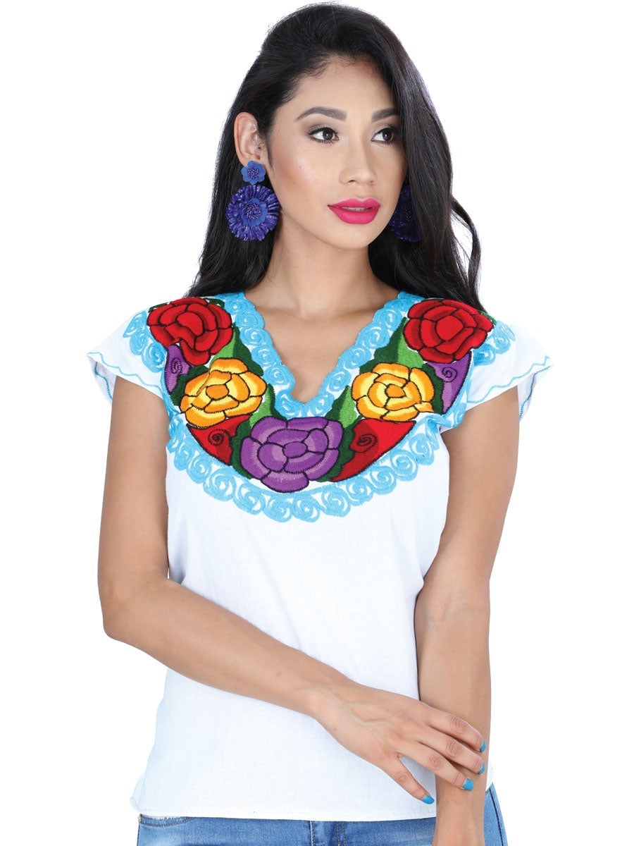 Blusa Artesanal - Flores - Tradicion Mexicana