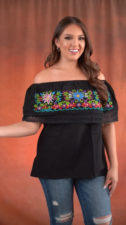 Blusa Artesanal Off the Shoulder - Tradicion Mexicana