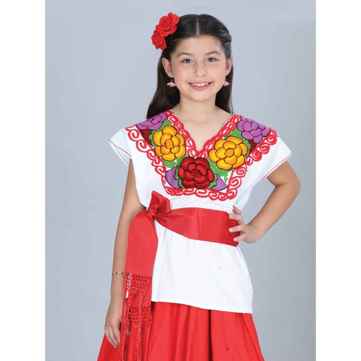 Blusa Bordada de Niña - Zinacantan - Tradicion Mexicana