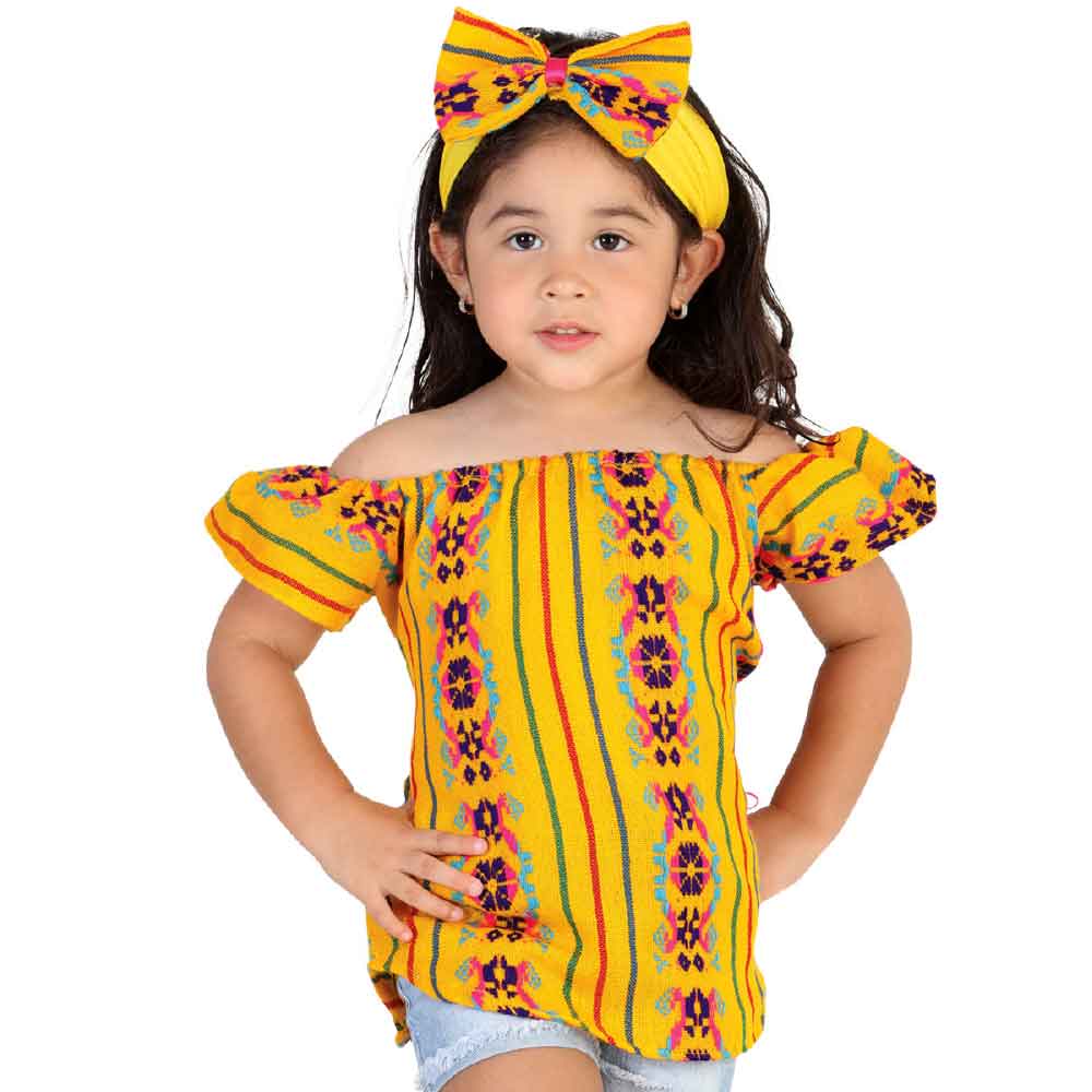Blusa de Cambaya para Niña - Tradicion Mexicana