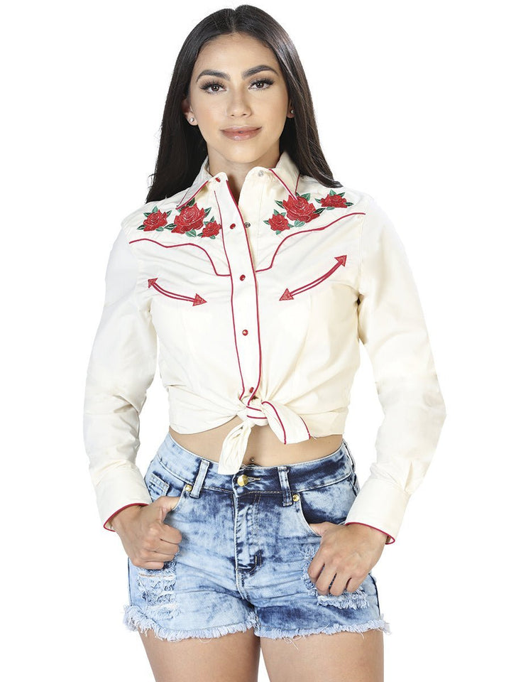 Blusa Vaquera de Mujer - Rosa (S-4XL) - Tradicion Mexicana