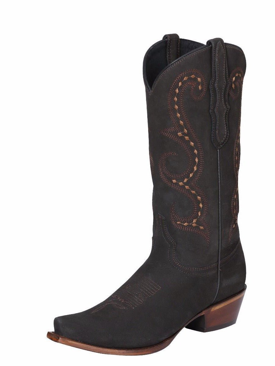 Bota Vaquera De Piel - Cowgirl Leather Boot - Tradicion Mexicana