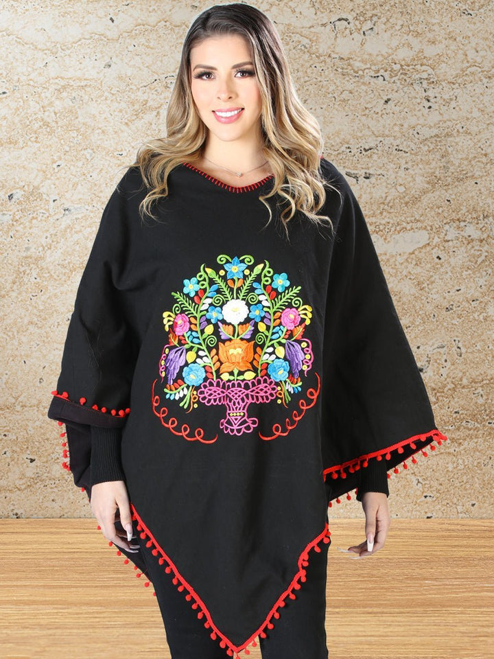 Capa De Dama Bordada Unitalla - Tradicion Mexicana