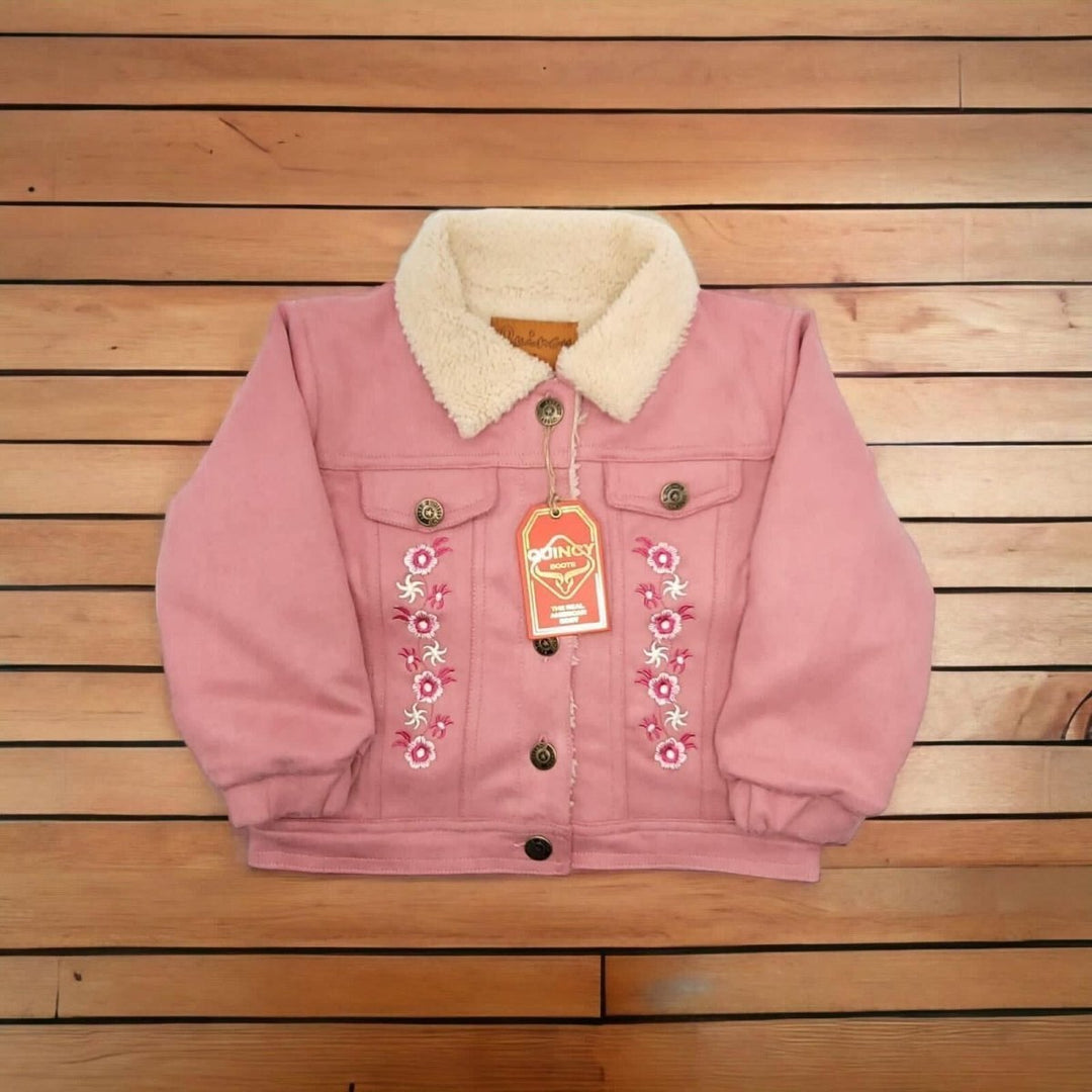 Children's Winter Wonder Jacket - Flowers - Pink - Tradicion Mexicana