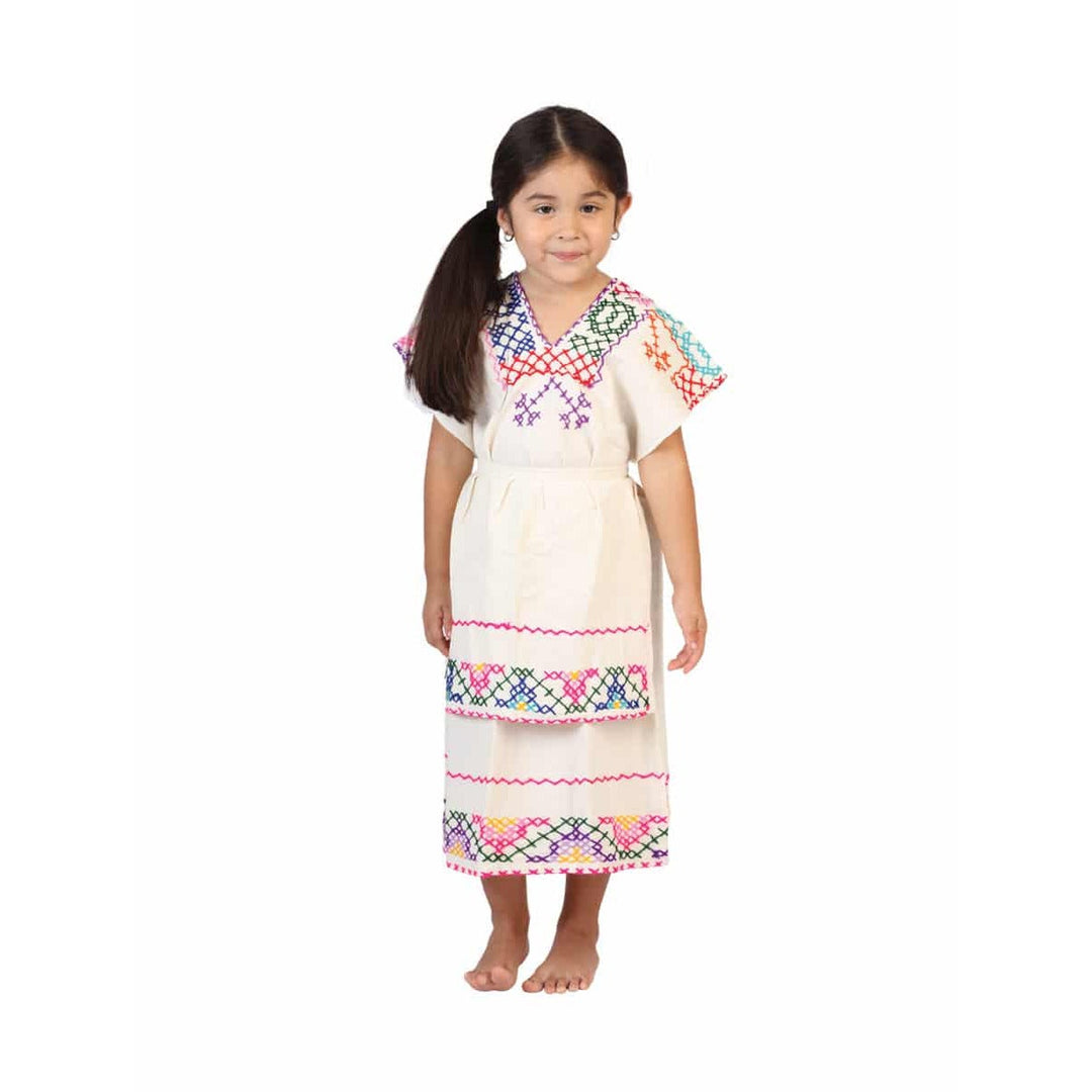 Girls Handmade Mexican Dress - Tradicion Mexicana