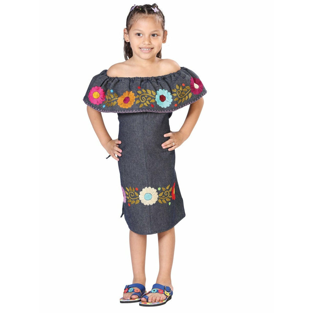 Girls Handmade Mexican Dress - Adriana - Tradicion Mexicana