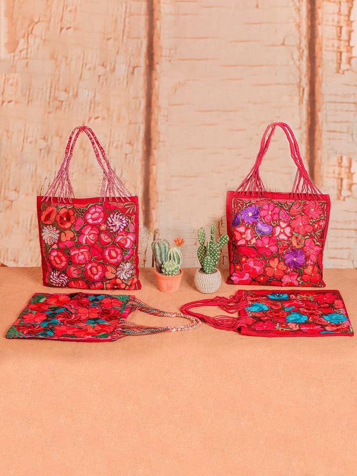 Hand made Mexican embroidered bag - Tradicion Mexicana