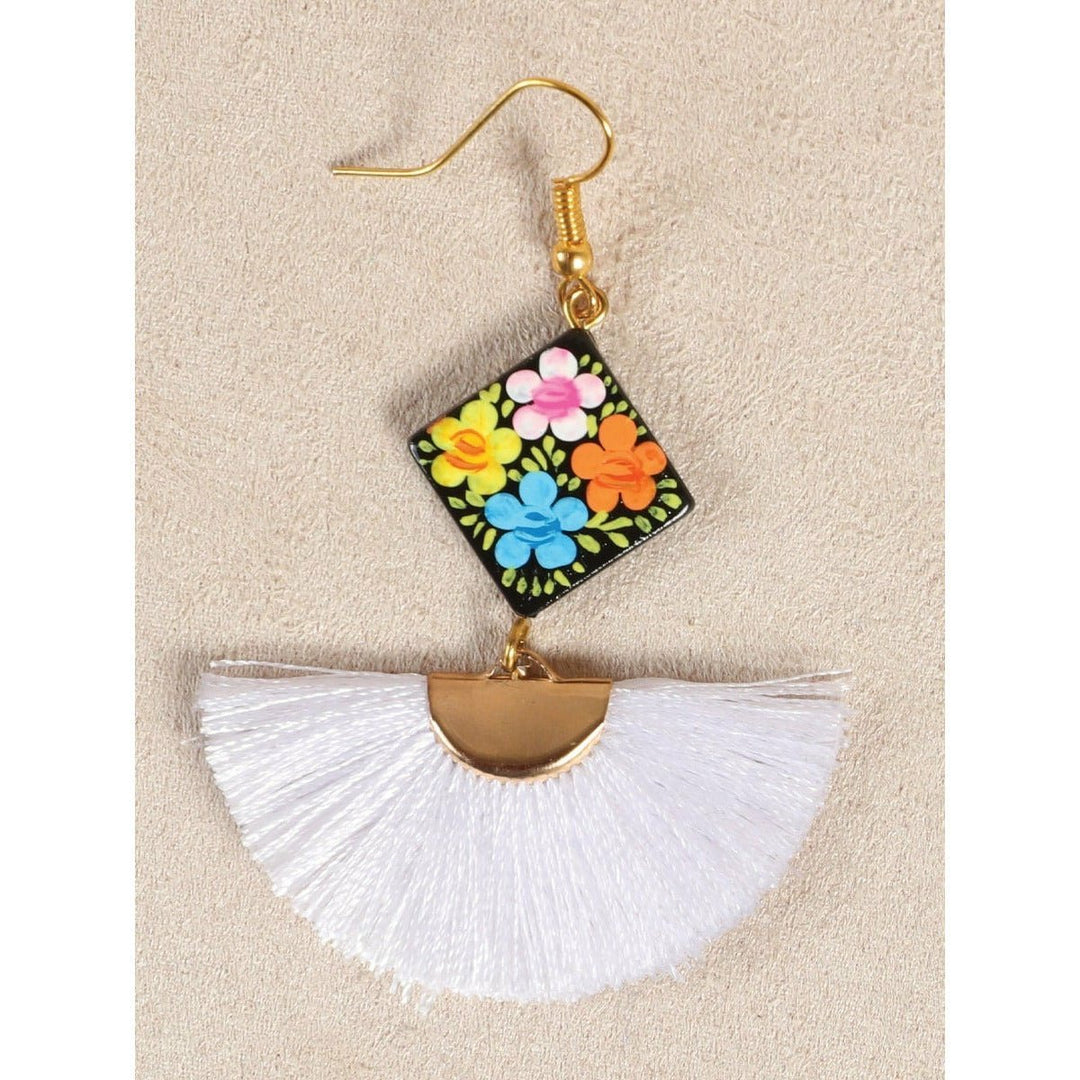 Hand Painted Mexican Earrings - Tradicion Mexicana