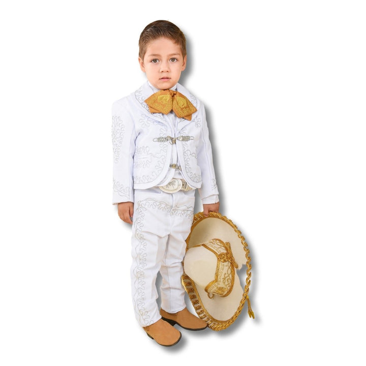 Kids Charro Suit for Baptism (7 piece set) - Tradicion Mexicana