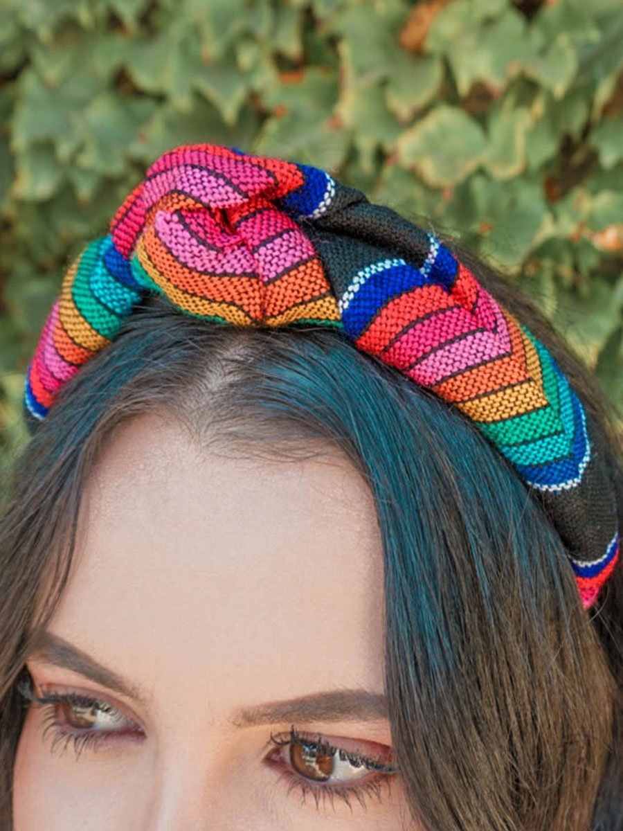 Ladies Knotted Cambaya Turban Headband - Tradicion Mexicana