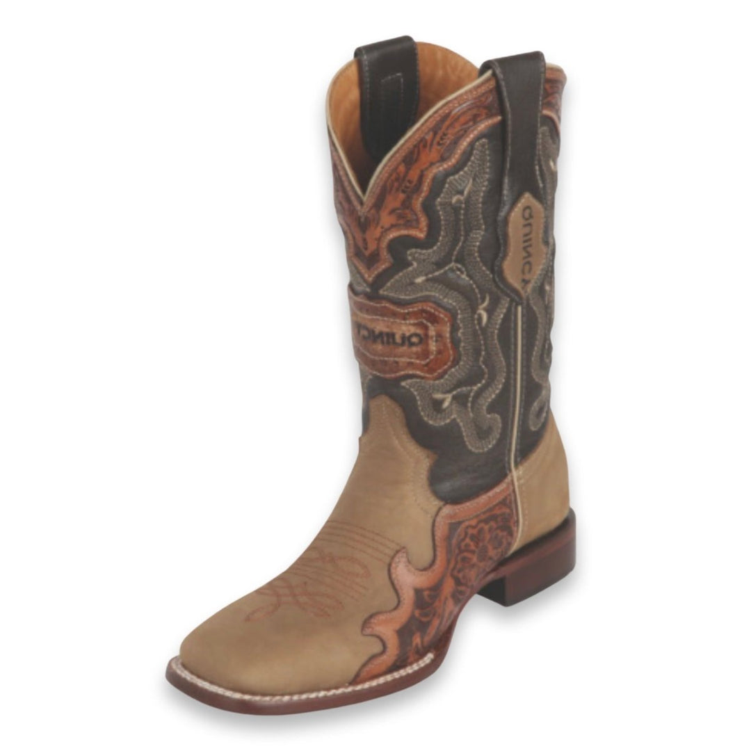 Men's Hand Tooled Leather Rodeo Boot - Tradicion Mexicana