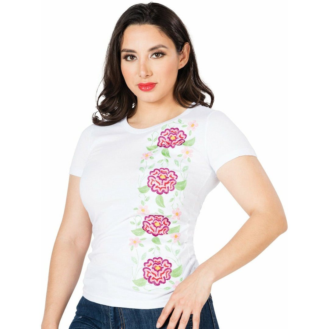 Mexican Embroidered Shirt - Rosas - Tradicion Mexicana