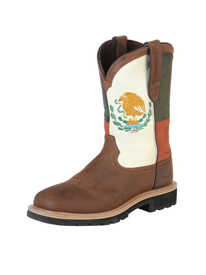 Mexican Flag Bota Rodeo Work Boot (Waterproof) - Tradicion Mexicana