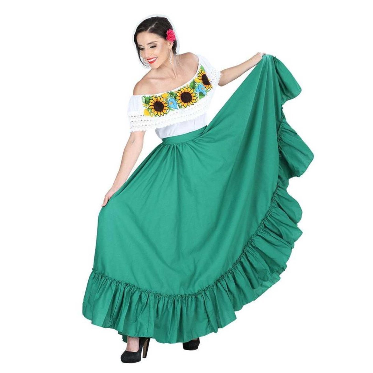 Mexican Folklorico Falda De Ensayo - Practice Skirt - CharroAzteca.com –  Tradicion Mexicana