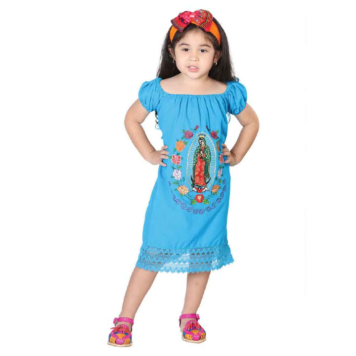 Mexican Girls Dress Artesanal - Virgen de Guadalupe - Tradicion Mexicana