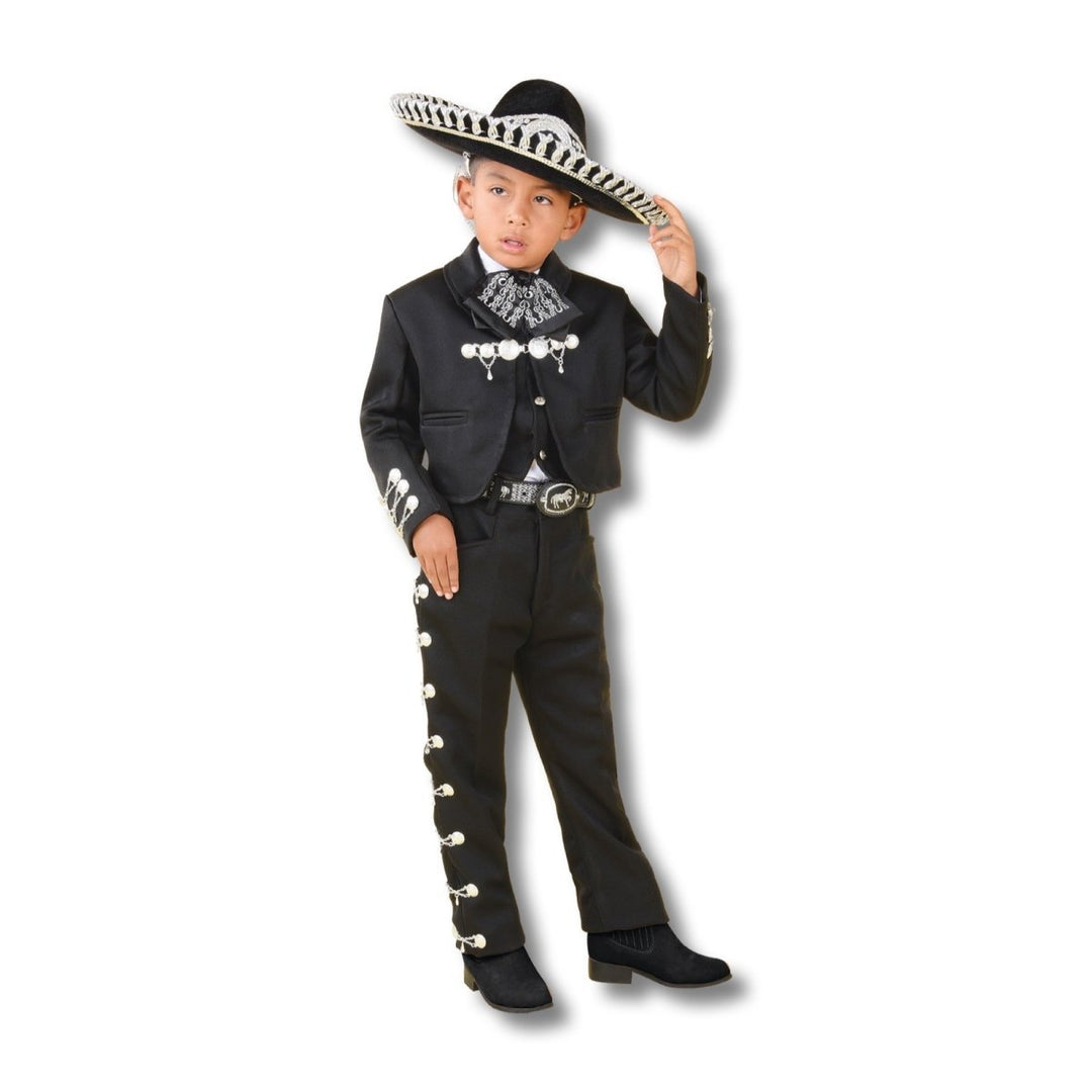 Mini Elegant Charro - Kids Charro Suit (7 Piece Set) - Tradicion Mexicana