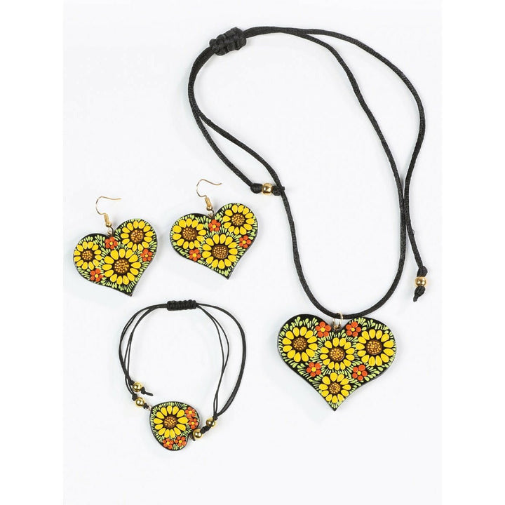Set Artesanal Necklace-Earrings-Bracelet - Tradicion Mexicana