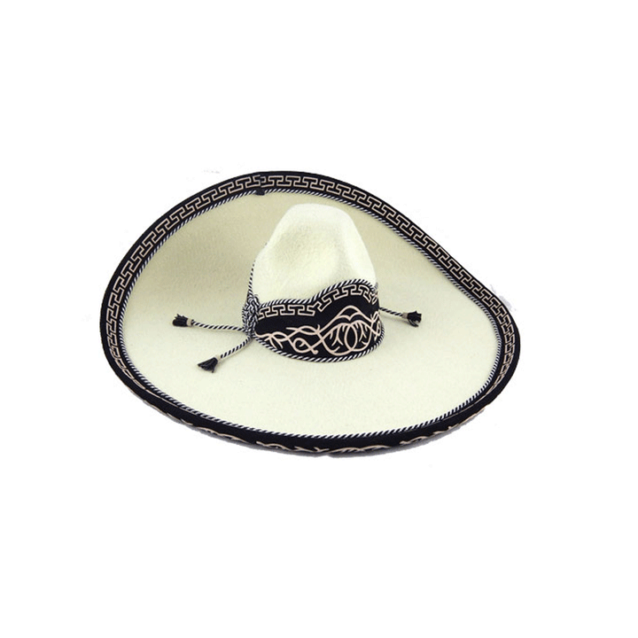 Sombrero Forrado - Blanco - Tradicion Mexicana