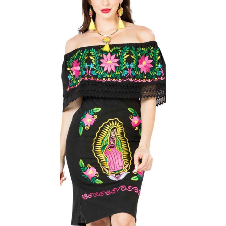 Vestido Artesanal Virgen - Tradicion Mexicana