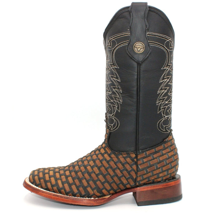 Women's Premium Handmade Wide Square Toe Cowgirl Boot - Tradicion Mexicana