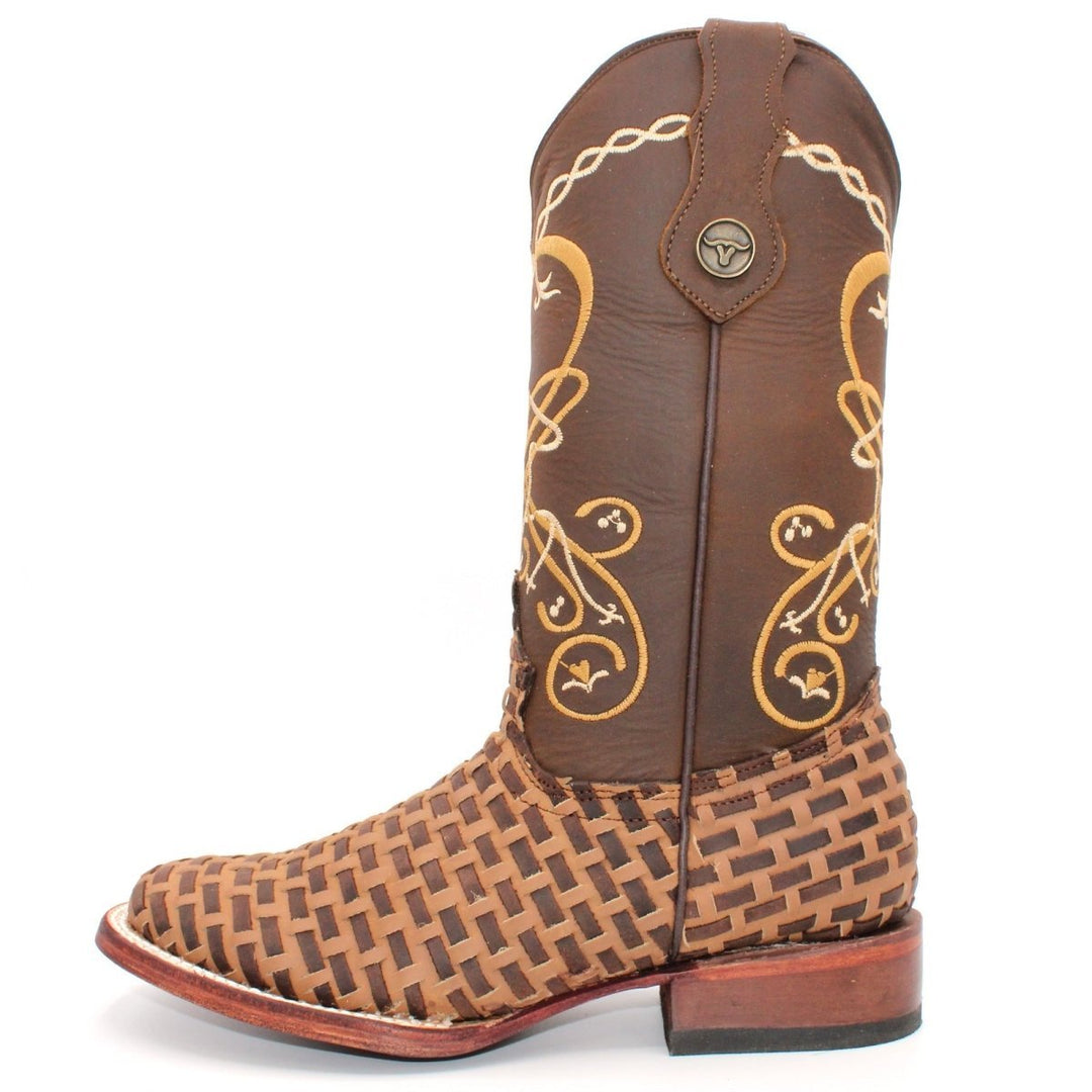 Women's Premium Handmade Wide Square Toe Cowgirl Boot - Tradicion Mexicana