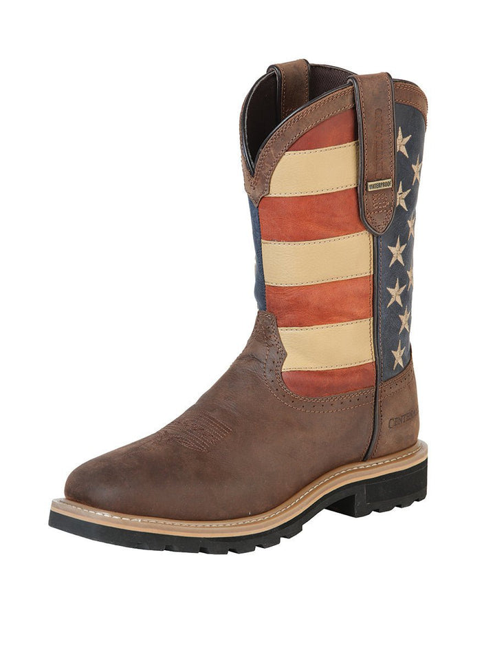 American Flag Bota Rodeo Work Boot (Waterproof) - Tradicion Mexicana