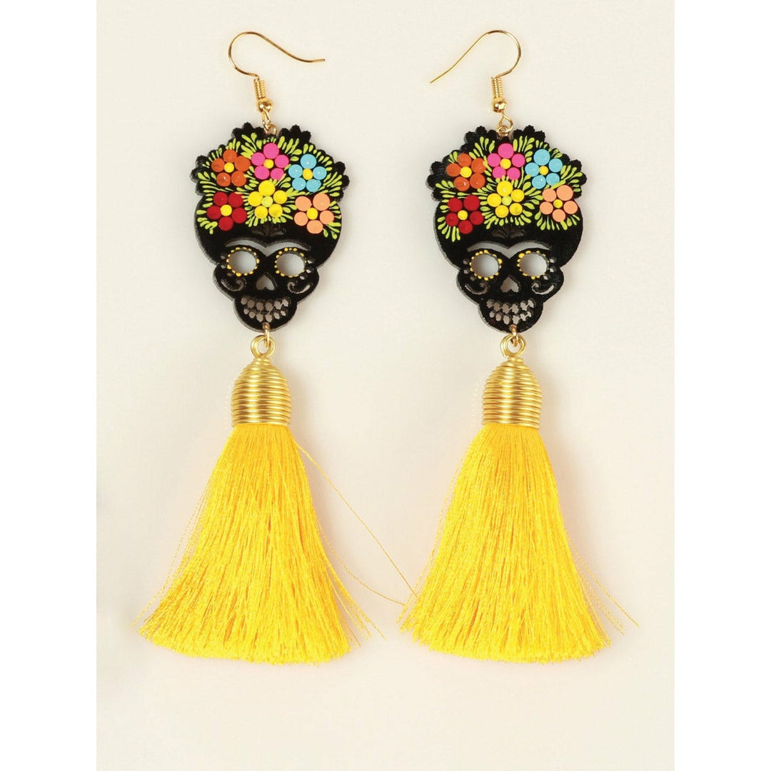 Aretes Artesanales pintados a mano - Tradicion Mexicana