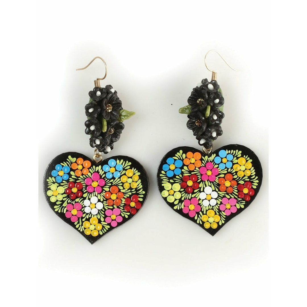 Aretes Artesanales pintados a mano - Tradicion Mexicana