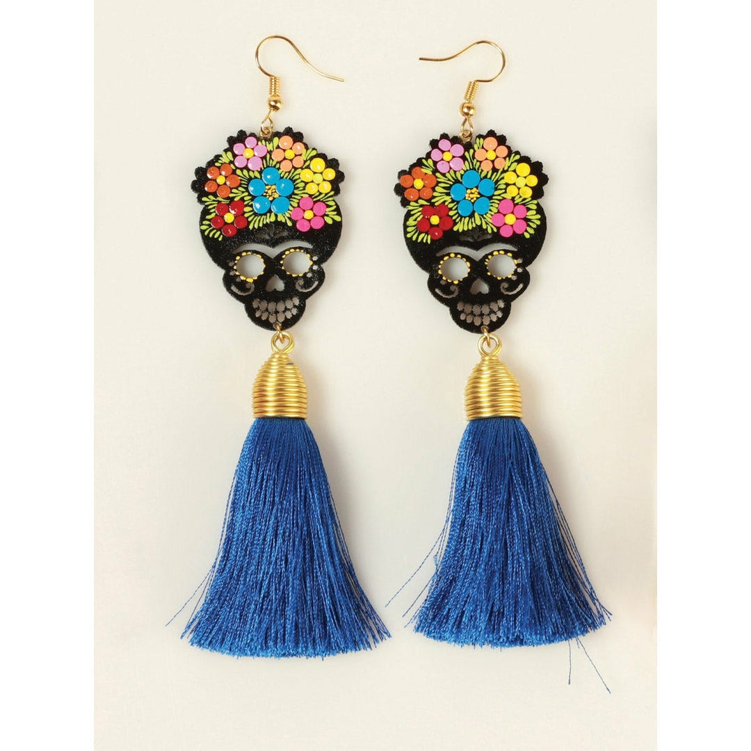 Aretes Artesanales pintados a mano - Tradicion Mexicana