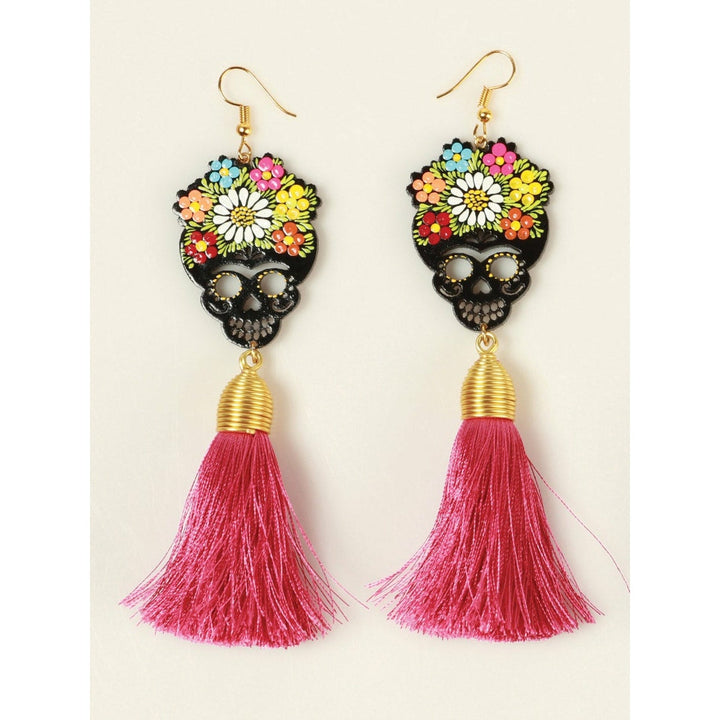 Aretes Artesanales pintados a mano - Tradicion Mexicana