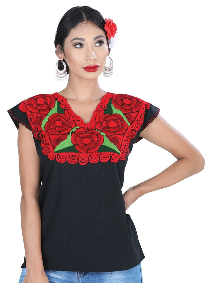 Blusa Artesanal - Flores - Tradicion Mexicana