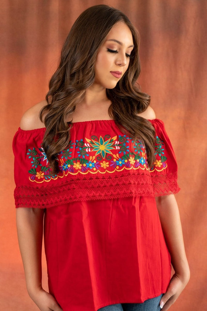 Blusa Artesanal Off the Shoulder - Tradicion Mexicana