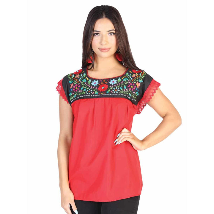 Blusa Bordada Artesanal - Tradicion Mexicana