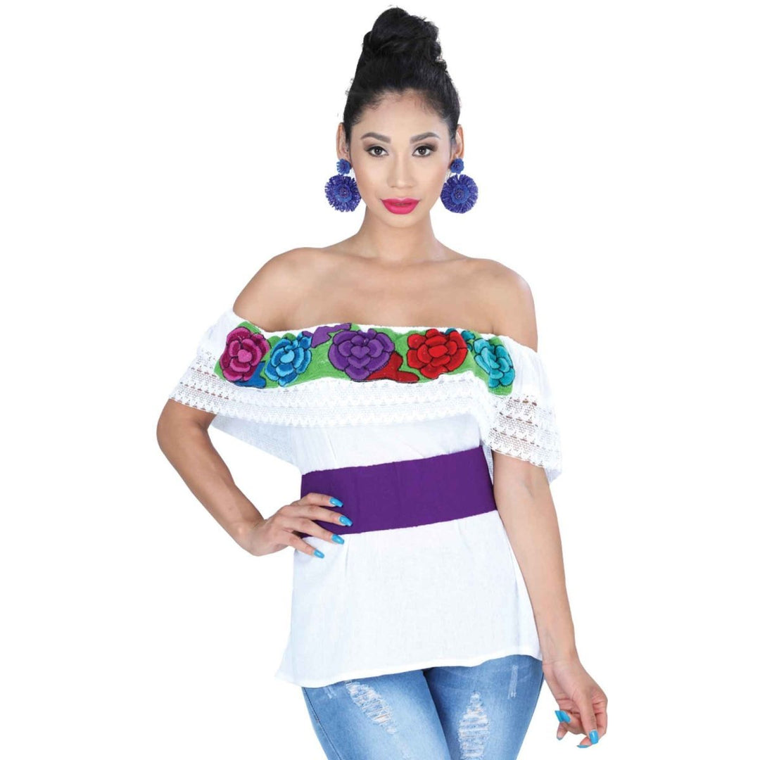 Blusa Bordada Artesanal - Tradicion Mexicana