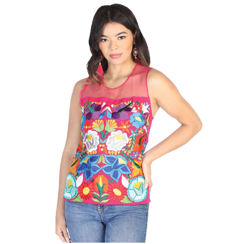 Blusa Bordada Artesanal - Tradicion Mexicana