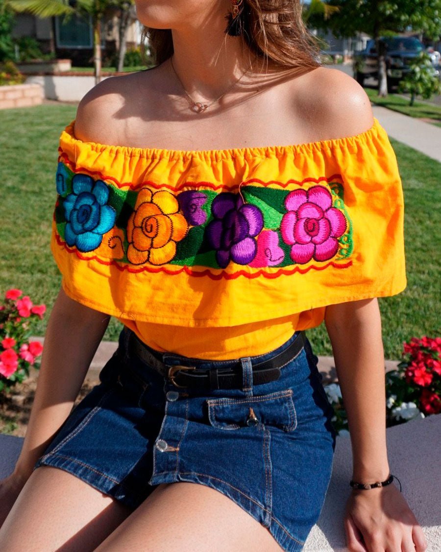 Blusa Bordada Artesanal - Tradicion Mexicana