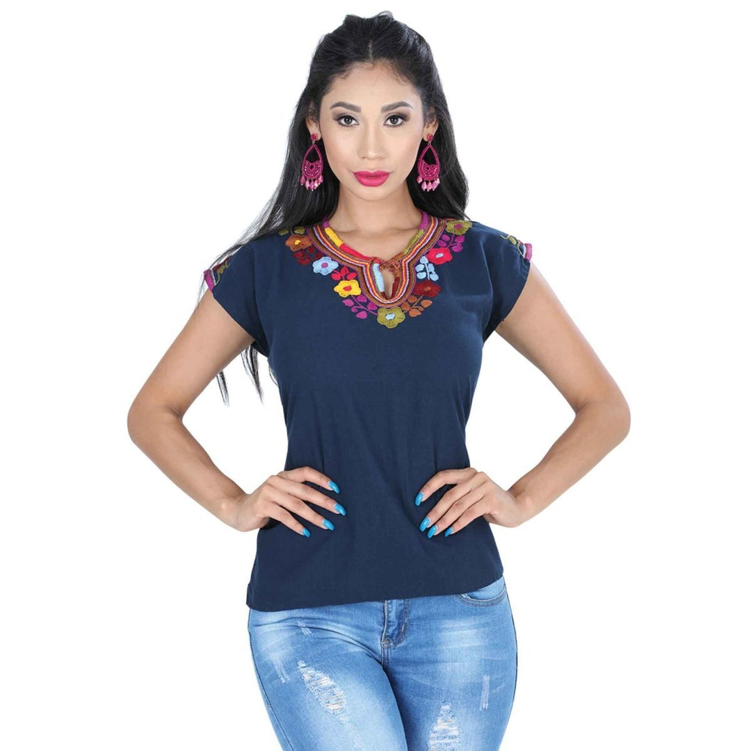 Blusa Bordada Artesanal - Tradicion Mexicana