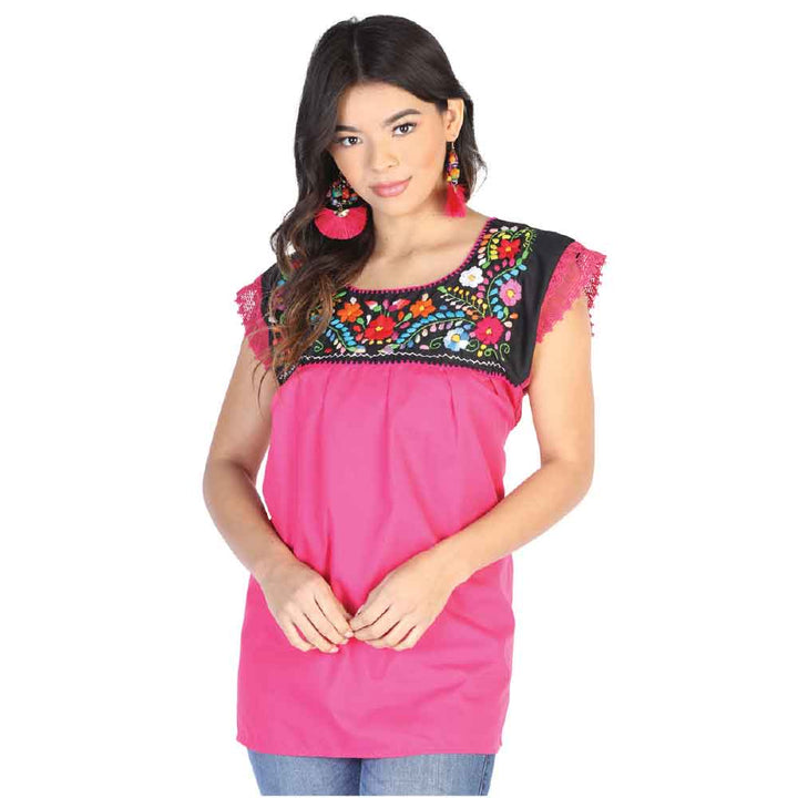 Blusa Bordada Artesanal - Tradicion Mexicana