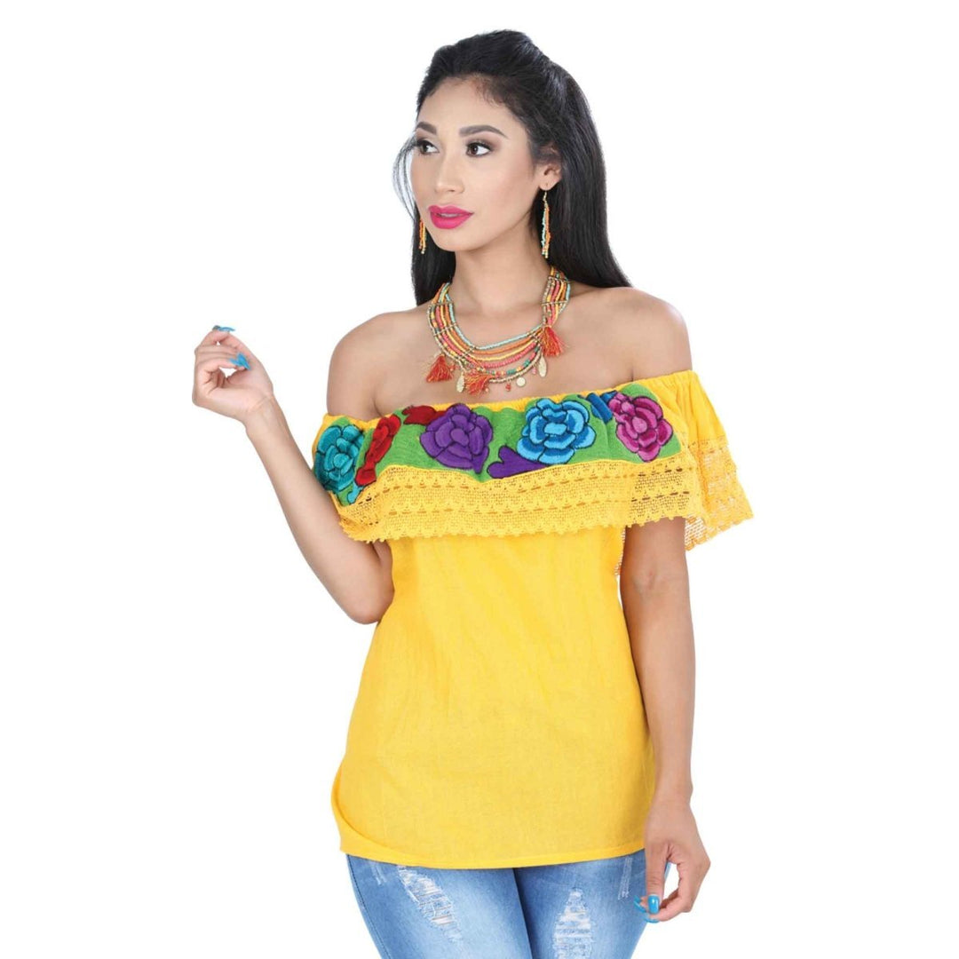 Blusa Bordada Artesanal - Tradicion Mexicana