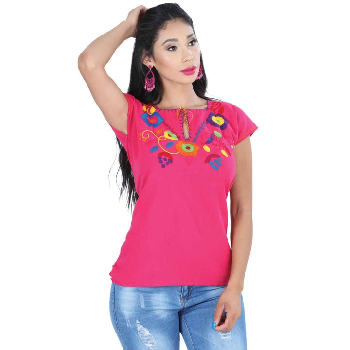 Blusa Bordada Artesanal - Tradicion Mexicana