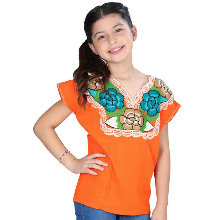 Blusa Bordada de Niña - Zinacantan - Tradicion Mexicana