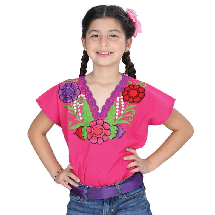 Blusa Bordada de Niña - Zinacantan - Tradicion Mexicana