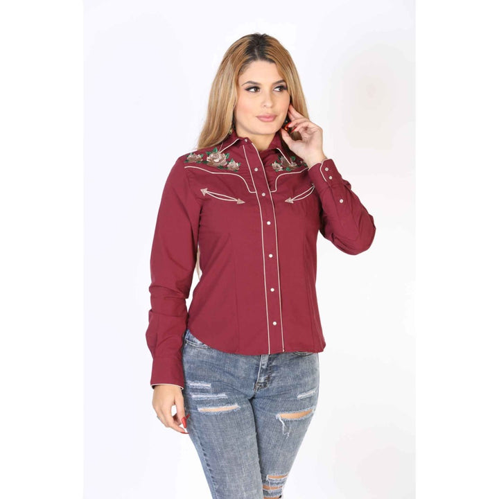 Blusa Vaquera de Mujer - Rosa (S-4XL) - Tradicion Mexicana