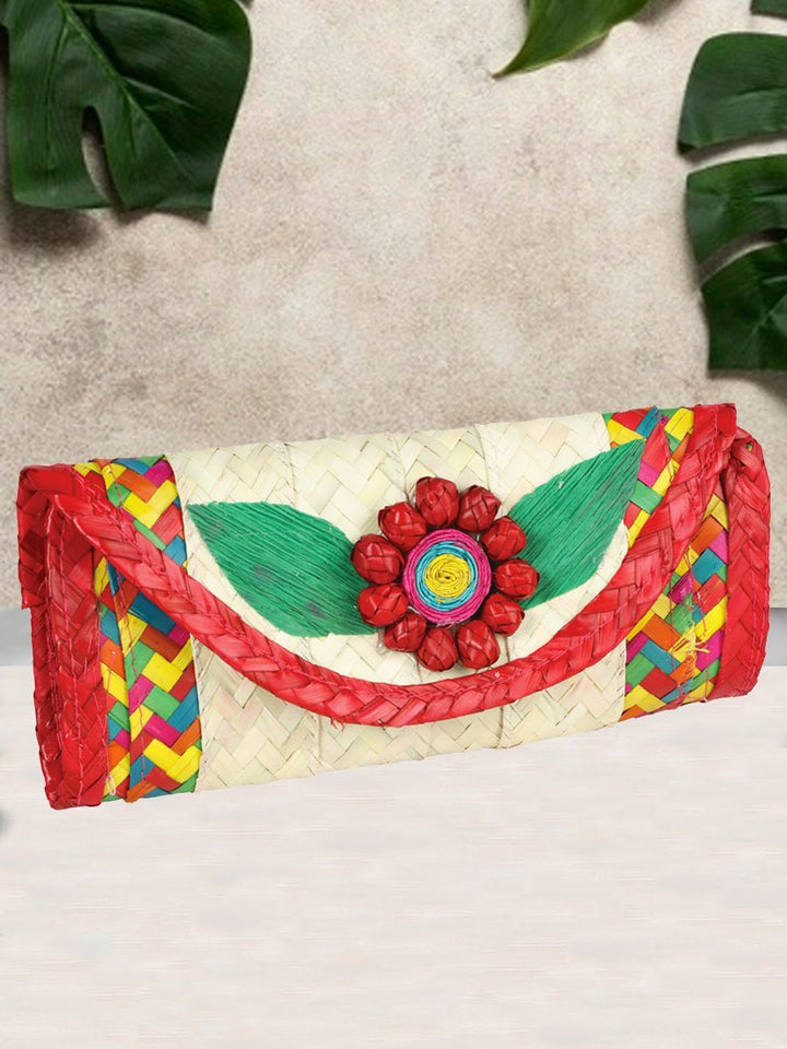 Cartera Artesanal de Flor 100% Palma - Tradicion Mexicana