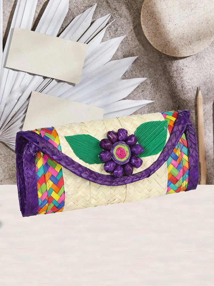 Cartera Artesanal de Flor 100% Palma - Tradicion Mexicana