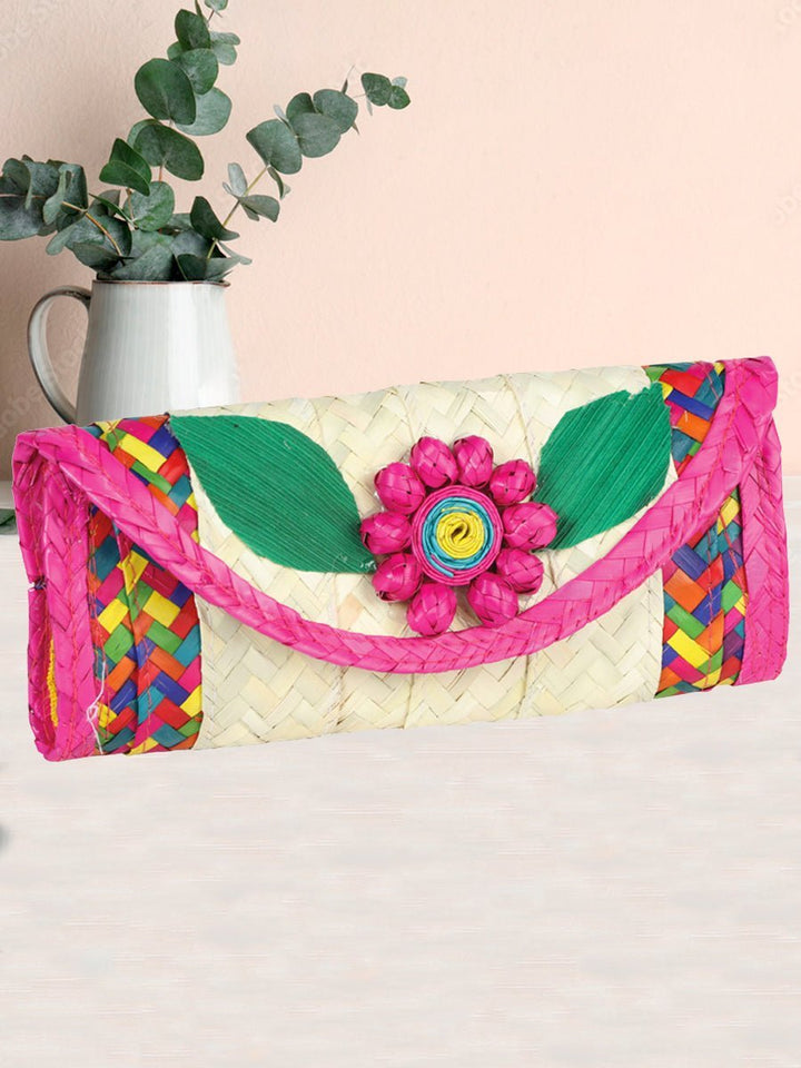 Cartera Artesanal de Flor 100% Palma - Tradicion Mexicana