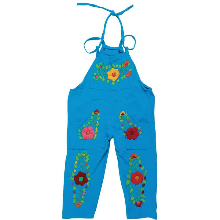 Girls Artesanal Jumpsuit Shorts - Flor - Tradicion Mexicana