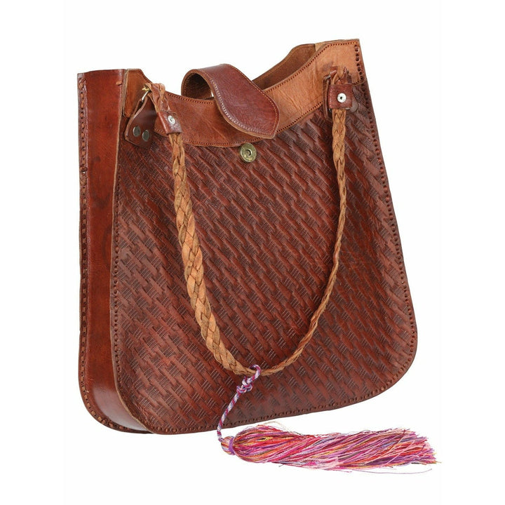 Hand made Mexican leather bag - Tradicion Mexicana