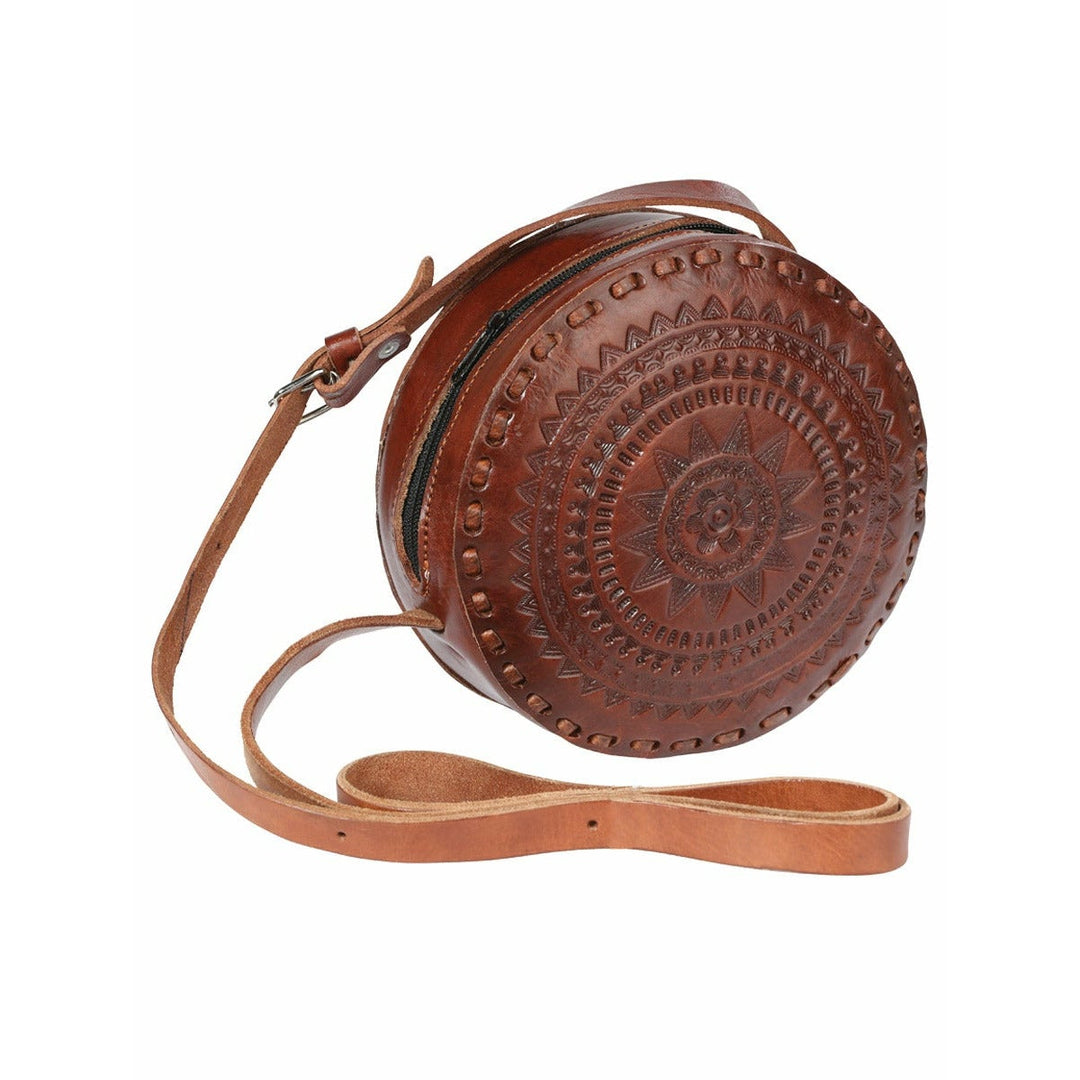 Hand made Mexican leather bag - Tradicion Mexicana